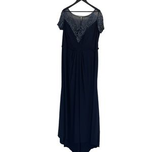 Navy blue beaded gown